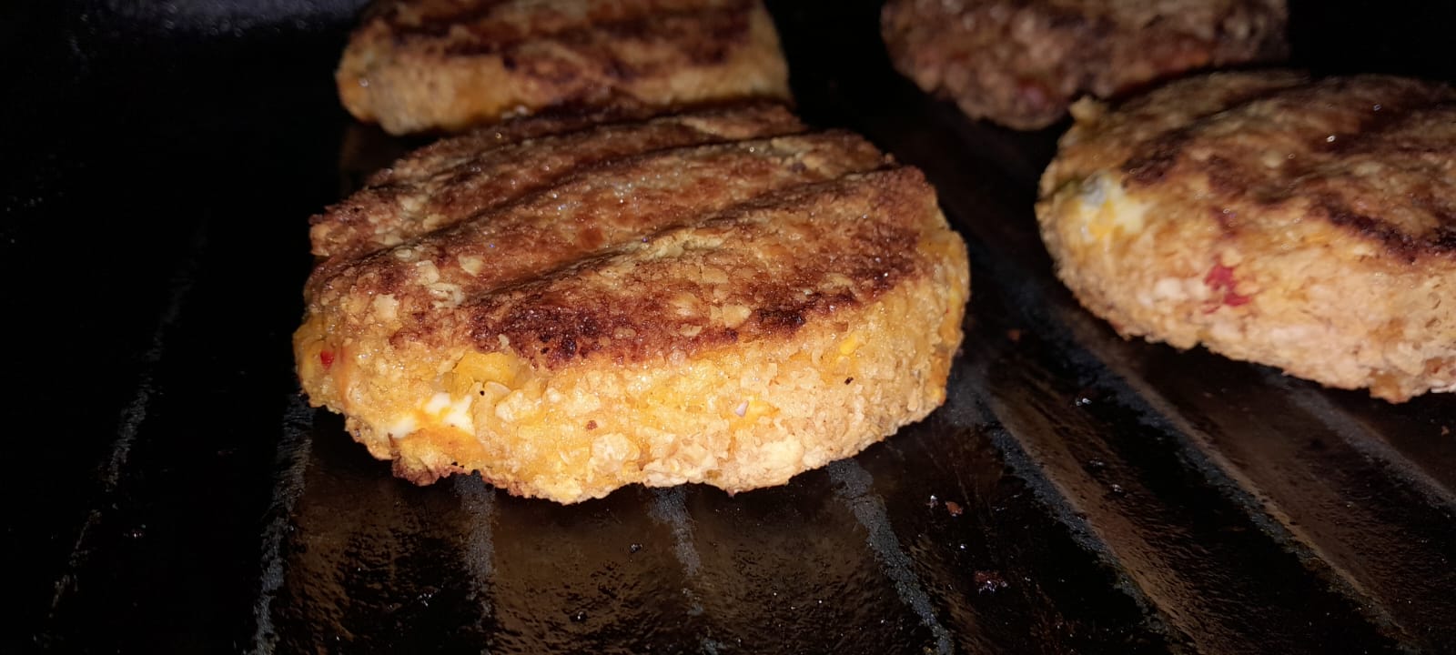 Medallón vegetal de calabaza cocido a la plancha